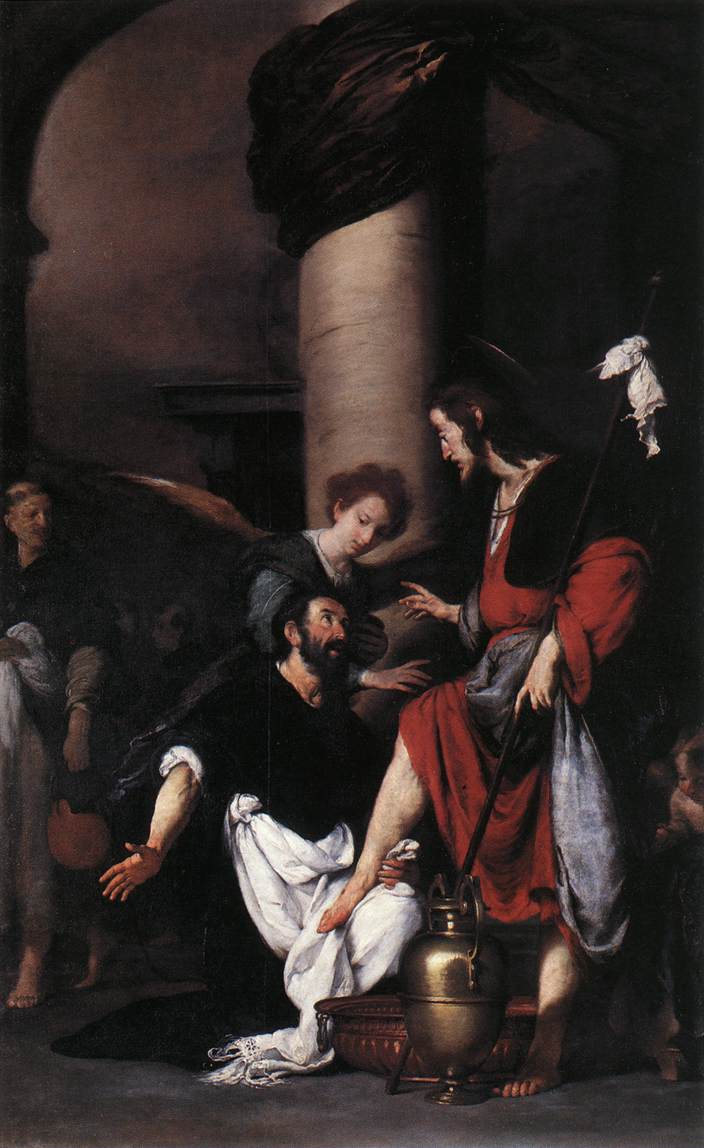 STROZZI, Bernardo St Augustine Washing the Feet of Christ  fg